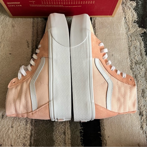 NWT Vans Sk8-Hi Tapered Stackform Color Block Peach Platform Shoe Women's 8 - Picture 7 of 9